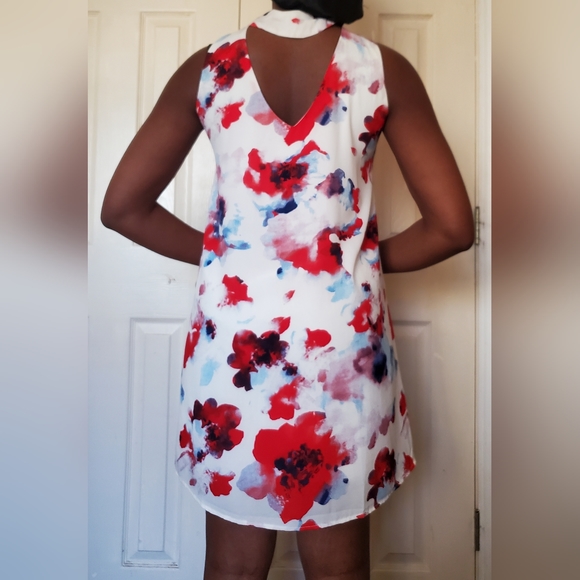 Fashion Nova Floral Pattern Mini Dress with Collar - Picture 6 of 6